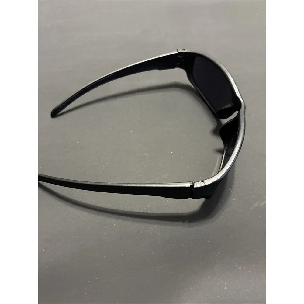 Wrap Around Sport Sunglasses Black Gray Rectangular
